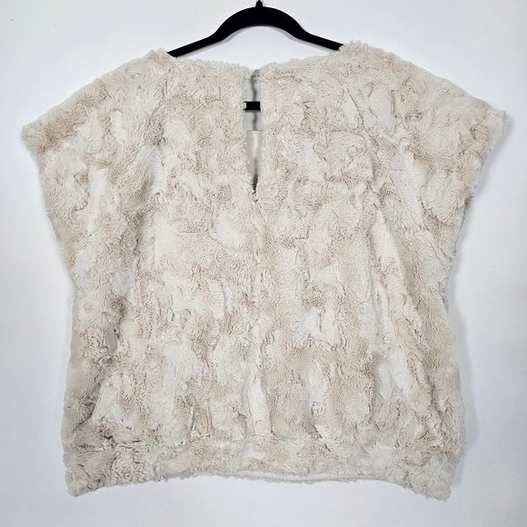 Maeve By Anthropologie Faux Fur Soft Lined Womens XL Short Sleeve Pullover Top - Picture 3 of 10